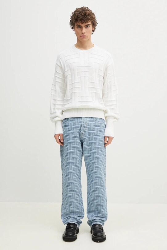 Kenzo cotton jumper Weave FF55PU7083CB.02 white