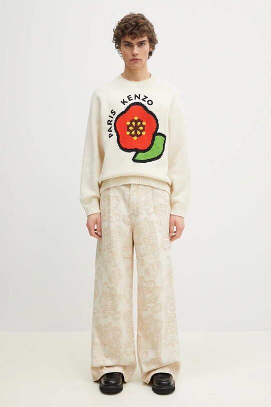 Kenzo woolen jumper Pop FF55PU7223LA.02 beige