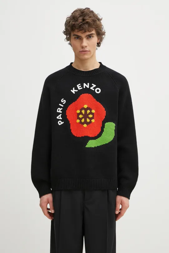 Kenzo woolen jumper Pop chunky black FF55PU7223LA.99J