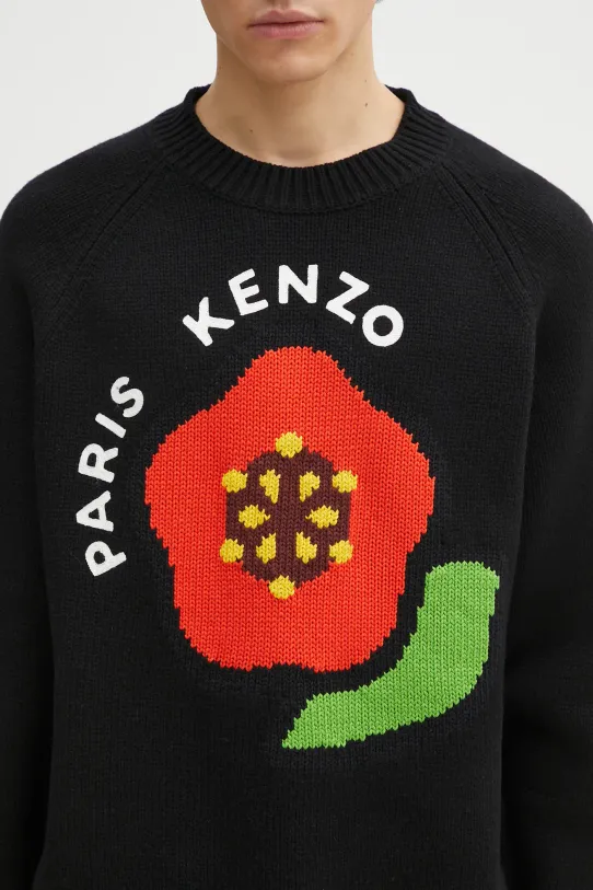 Kenzo sweter wełniany Pop czarny FF55PU7223LA.99J