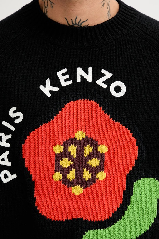 Вовняний светр Kenzo Pop FF55PU7223LA.99J чорний