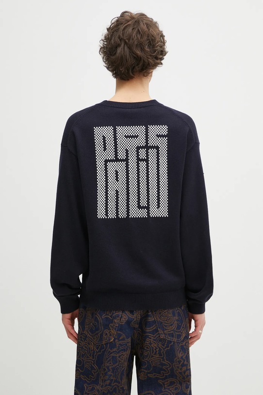 Odzież Kenzo sweter wełniany Kamon FF55PU7283BA.79 granatowy