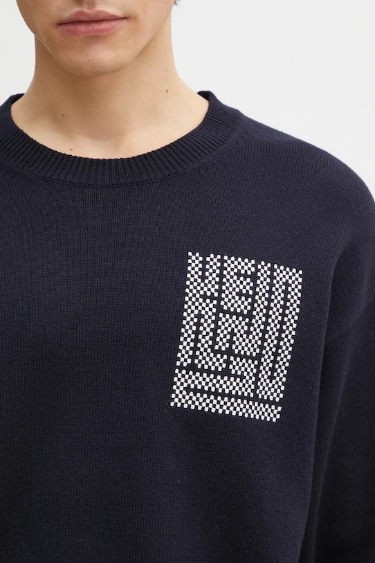 Μάλλινο πουλόβερ Kenzo Kamon σκούρο μπλε FF55PU7283BA.79