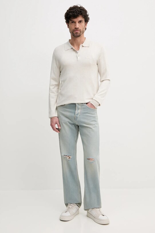 Pulover Lindbergh 30.800144.OFF.WHITE bež SS25