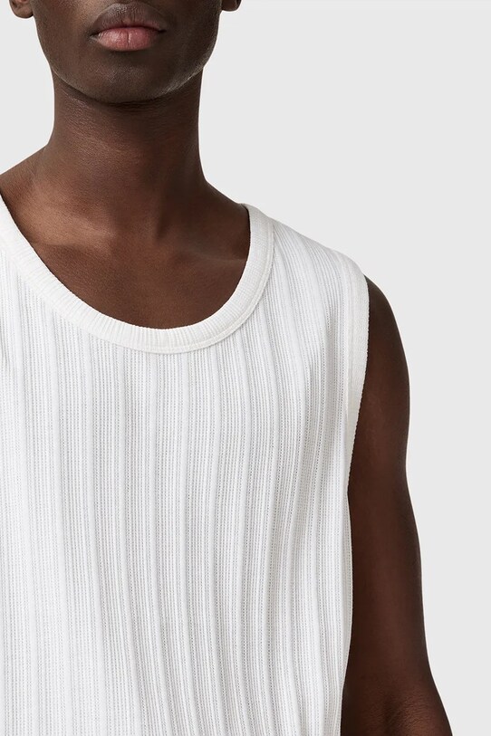 AllSaints tricou din bumbac DENVER M003JC alb SS25