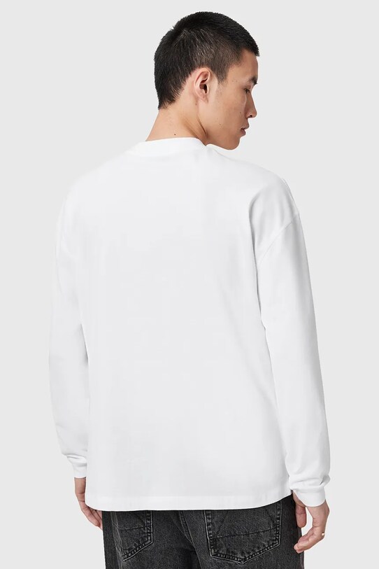 AllSaints sweter bawełniany FINN biały M005JC