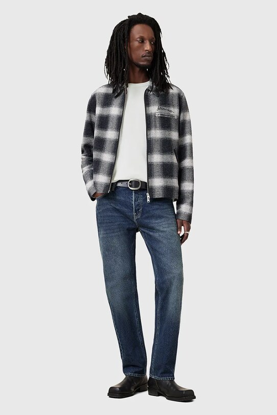 AllSaints longsleeve din bumbac ELLIS M019JC alb