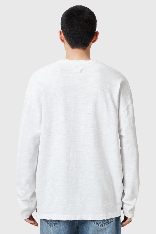 AllSaints longsleeve bawełniany FOSTER biały M026JC