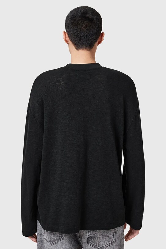 Îmbrăcăminte AllSaints longsleeve din bumbac FOSTER M026JC negru