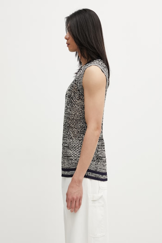 Wales Bonner gilet Shade Knit US25KN31.KN04.5100 navy SS25