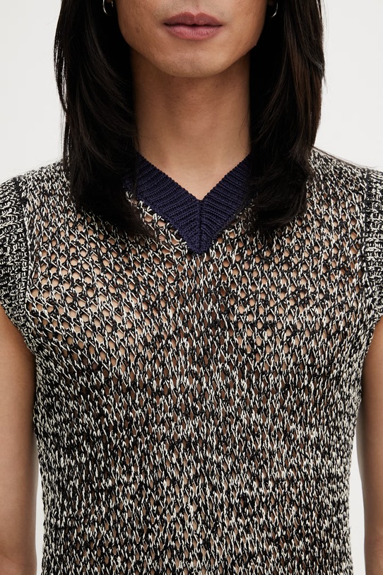 Wales Bonner mellény Shade Knit sötétkék US25KN31.KN04.5100