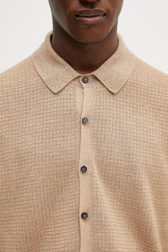 Kardigan se lněnou směsí Paul Smith béžová M1R.258Z.P02681