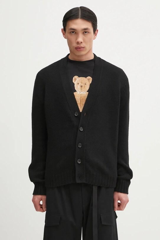 Oblečenie Kardigán Palm Angels Curved Logo PMHB035S25KNI0011008 čierna