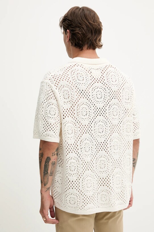 Odzież Levi's kardigan bawełniany SWEATER CAMP SHIRT 0013G beżowy