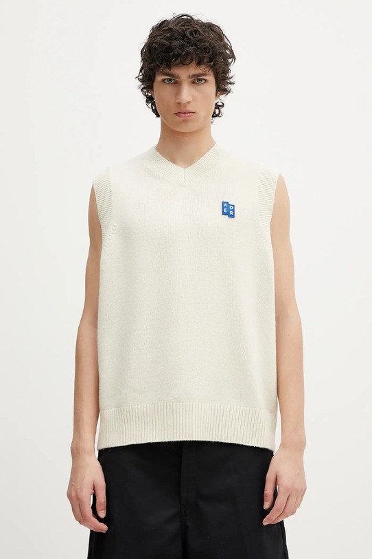 Vlněný svetr Ader Error Apparel-Top hladký béžová BO42FYKT0201OT