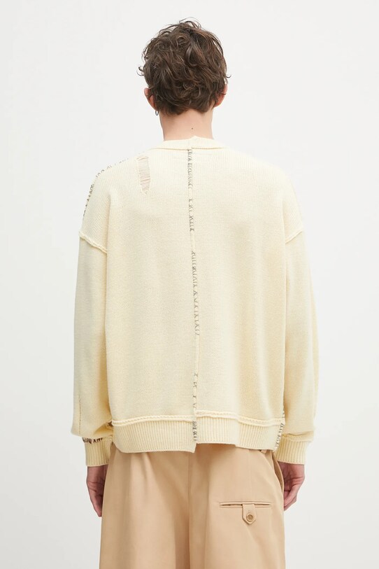 Abbigliamento NEIGHBORHOOD maglione in misto lana Savage Crewneck Sweater 242FUNH.KNM01 giallo