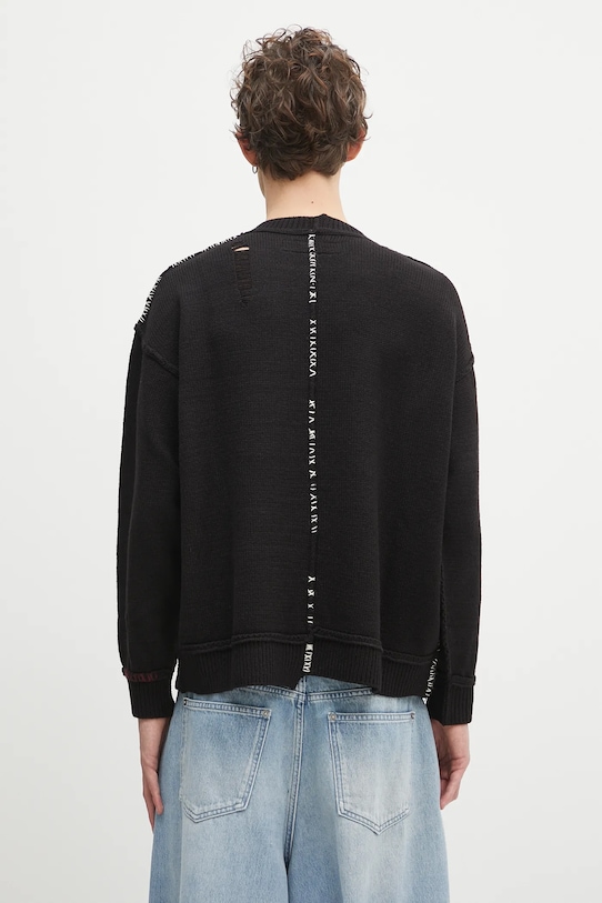 Oblečenie Sveter s prímesou vlny NEIGHBORHOOD Savage Crewneck Sweater 242FUNH.KNM01 čierna