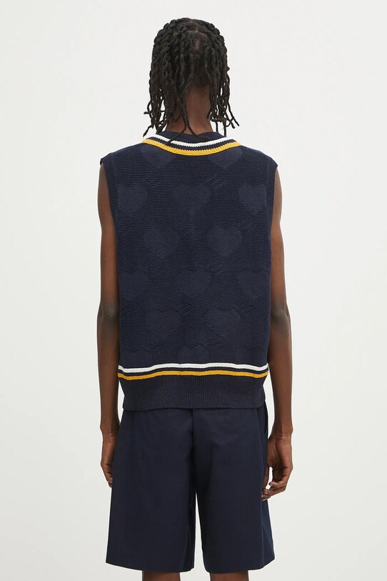 Одяг Лляний жилет Human Made Heart Knit Vest HM29CS006 темно-синій