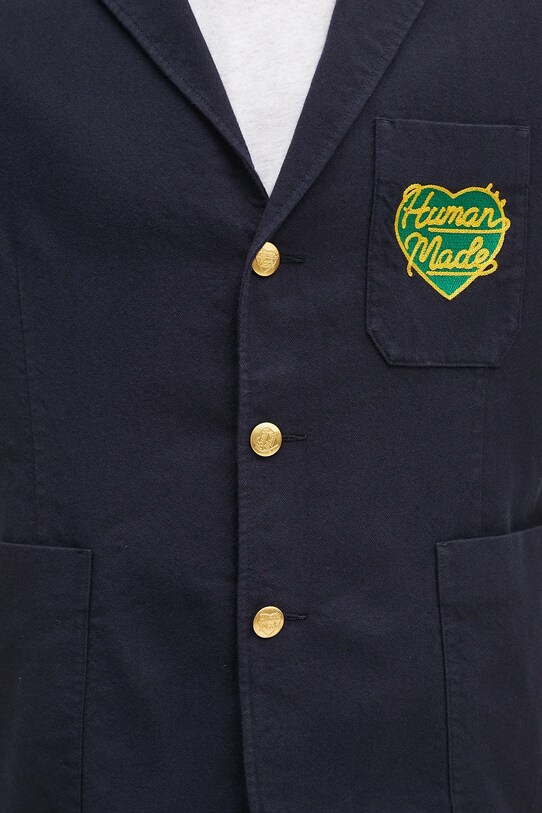 Μάλλινο σακάκι Human Made Wool Blend Blazer σκούρο μπλε HM29JK022