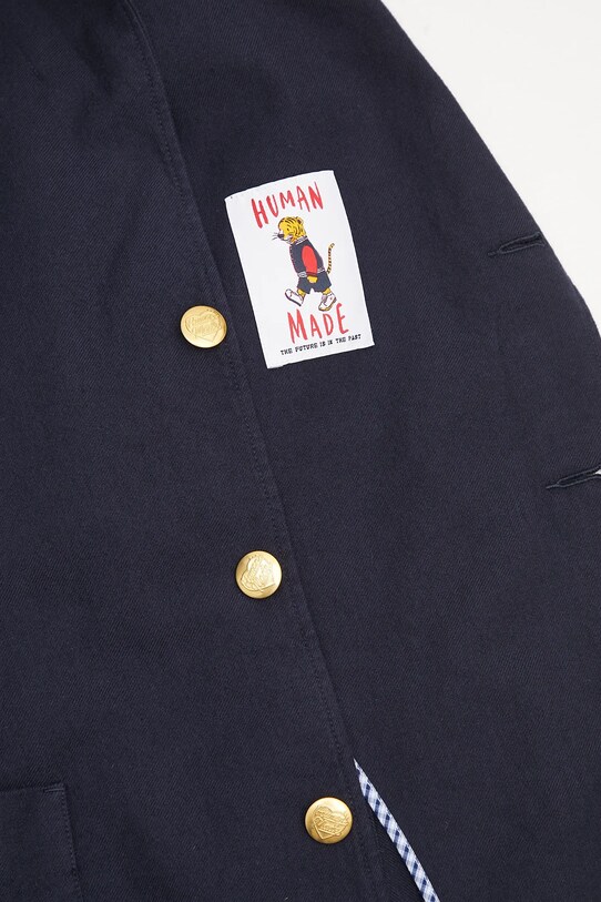 Μάλλινο σακάκι Human Made Wool Blend Blazer HM29JK022 σκούρο μπλε