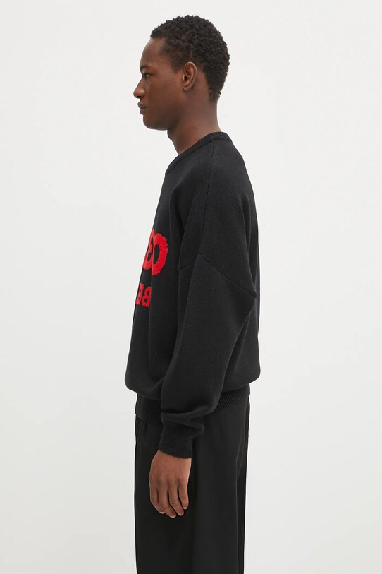 032C sweter wełniany 'Selfie' S25.URK.1511.000 czarny SS25