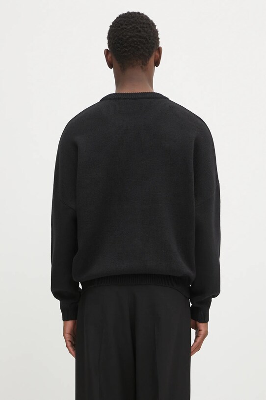 Odzież 032C sweter wełniany 'Selfie' S25.URK.1511.000 czarny