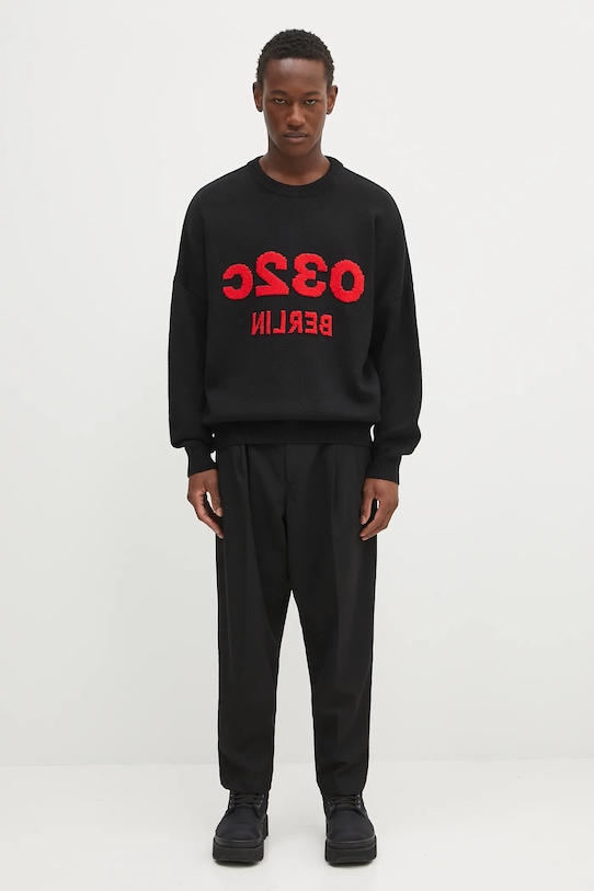 Vlněný svetr 032C 'Selfie' S25.URK.1511.000 černá