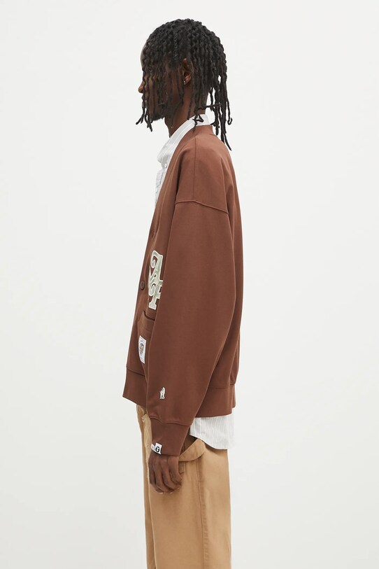 Суичър AAPE Main Zip Up AAPSWMC324XXO кафяв SS25