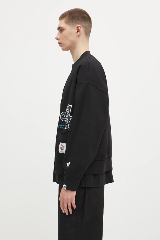 AAPE bluza Main Zip Up AAPSWMC324XXO czarny SS25