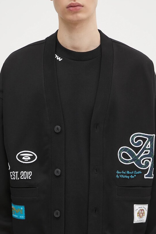 AAPE bluza Main Zip Up czarny AAPSWMC324XXO