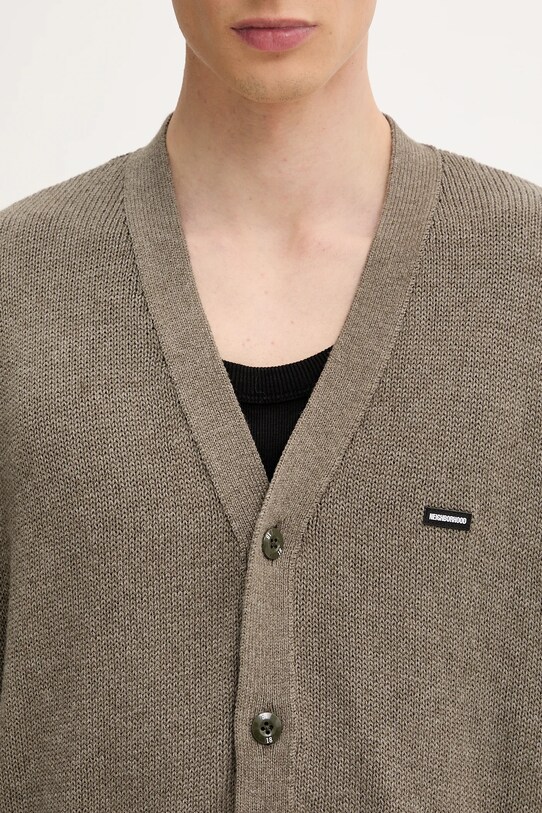NEIGHBORHOOD kardigan Plain Cardigan zielony 251FUNH.KNM01