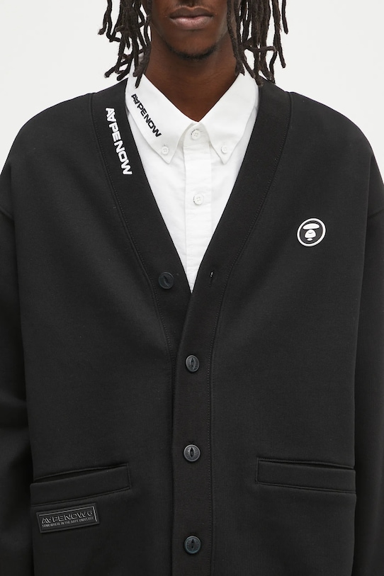 AAPE sweatshirt Now Zip Up black AAPSWMB329XXN