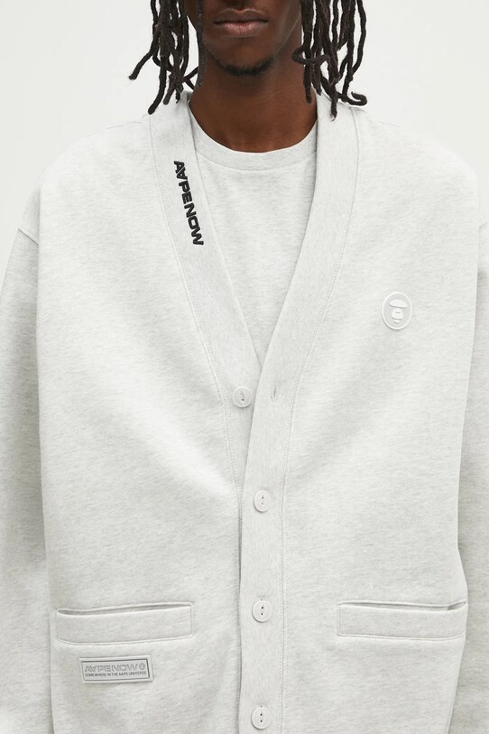 AAPE bluza Now Zip Up szary AAPSWMB329XAN