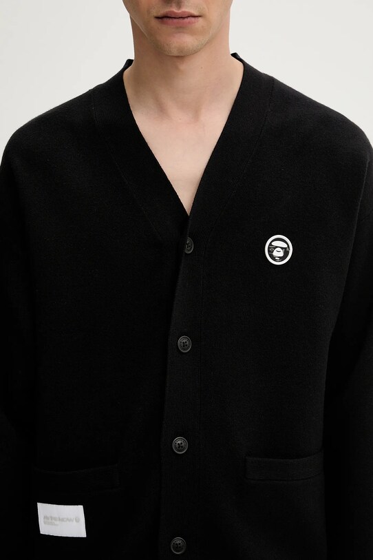 Kardigan AAPE Now Knit černá AAPKNMB335XXN