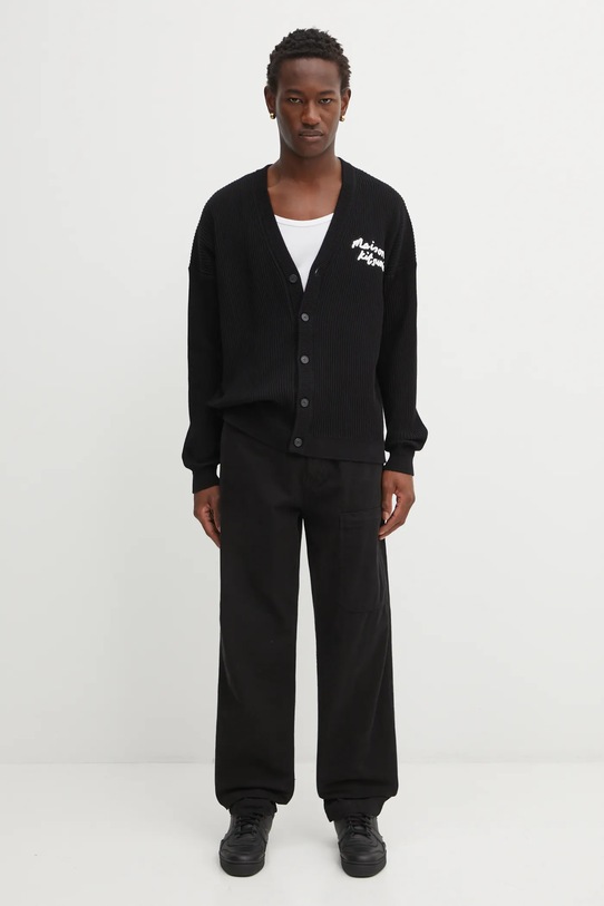 Maison Kitsuné kardigan Maison Kitsune Handwriting Comfort czarny OM00505KT1126