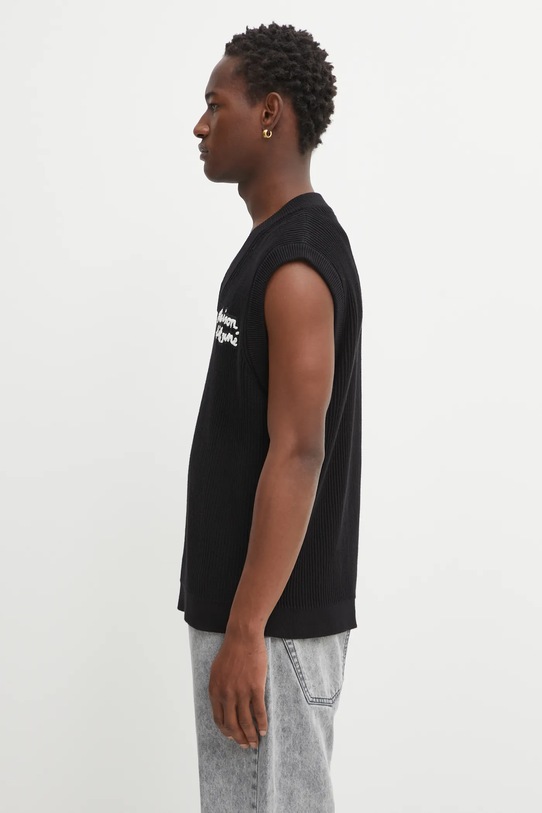 Maison Kitsuné kamizelka Maison Kitsune Handwriting OM00810KT1126 czarny SS25