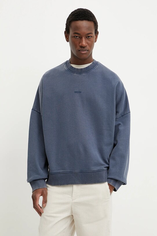 Won Hundred hanorac de bumbac 3726.12087 albastru SS25