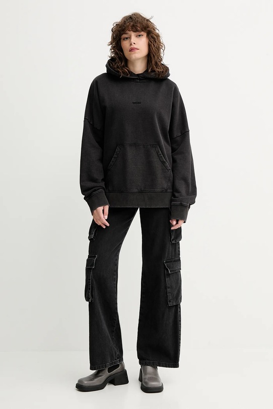 Βαμβακερή μπλούζα Won Hundred 3725.12087 μαύρο