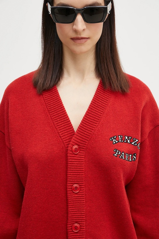 Μάλλινη ζακέτα Kenzo x Verdy κόκκινο FF58CA7133CK.16