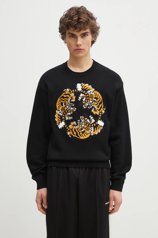 Μάλλινο πουλόβερ Kenzo x Verdy μαλλί μαύρο FF58PU7133CR.99J