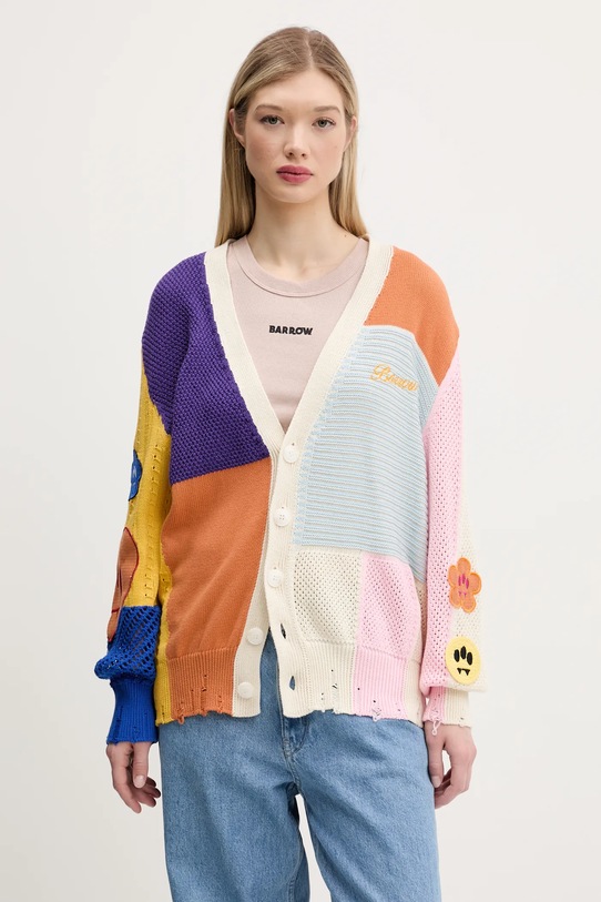 Oblečení Bavlněný kardigan Barrow S5BWUACA078 béžová