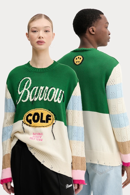 Bavlnený sveter Barrow bavlna zelená S5BWUAJP076