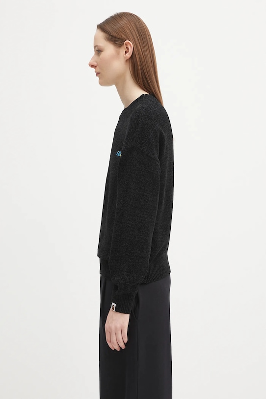 A Bathing Ape pulover BAPE chenille negru 1K80220003