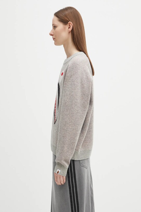 A Bathing Ape woolen jumper Shark gray 1K80220004