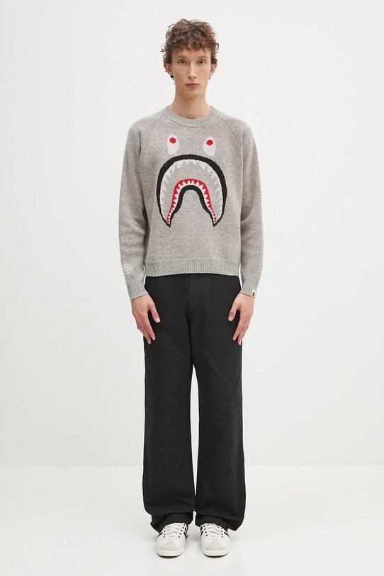 A Bathing Ape woolen jumper Shark 1K80220004