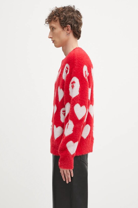 Oblečení Svetr z vlněné směsi A Bathing Ape I love bape monogram 1K80220006 červená