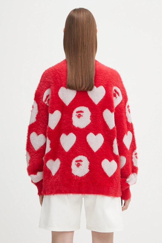Svetr z vlněné směsi A Bathing Ape I love bape monogram 1K80220006