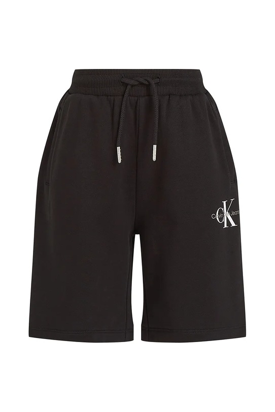 Calvin Klein Jeans szorty bawełniane dziecięce IU0IU00578.104.116.PPYA czarny SS25