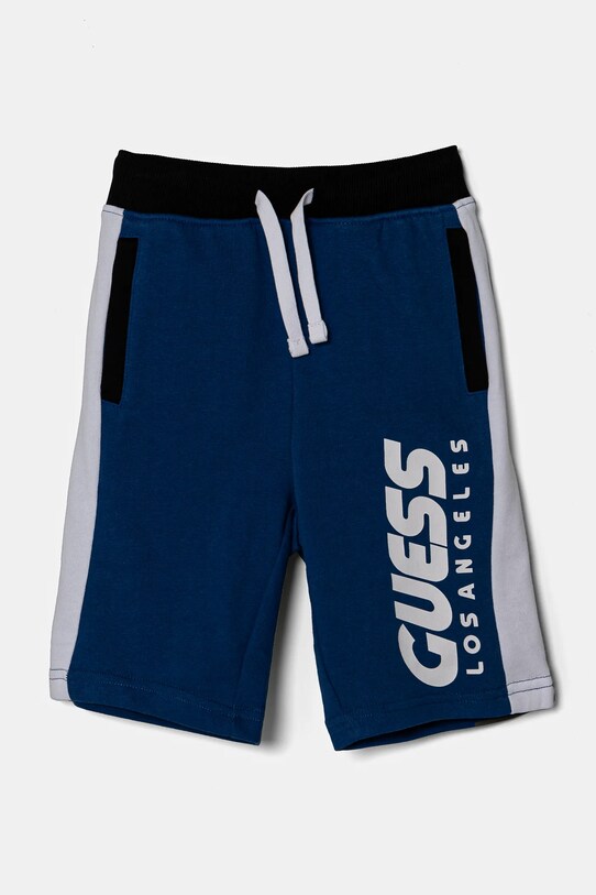 Детские хлопковые шорты Guess casual голубой L5RD01.KA6R4.PPYA