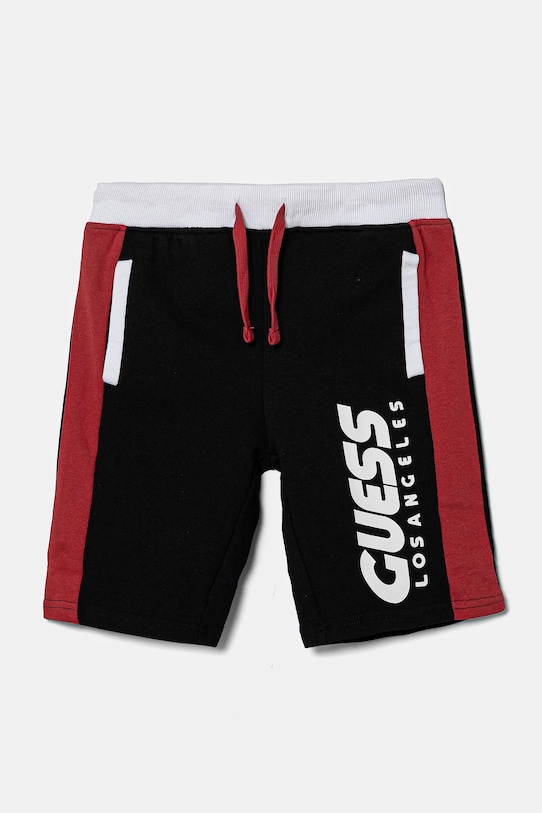 Дитячі бавовняні шорти Guess casual чорний L5RD01.KA6R4.PPYA